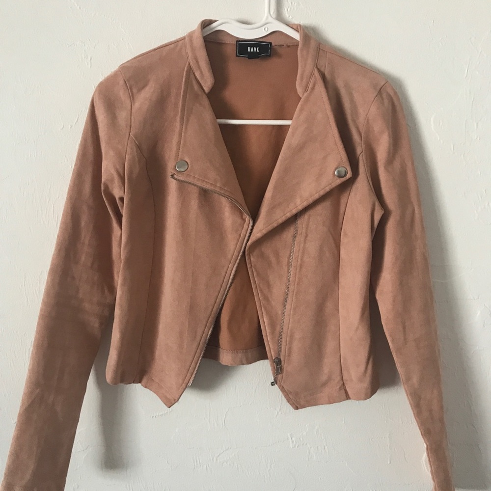 Suede textured blazer